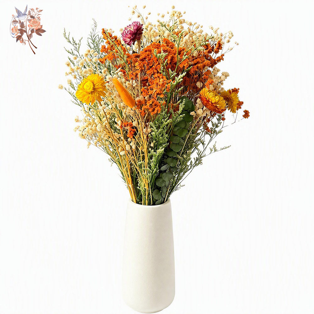 Eucalyptus Preserved - Autumn Dried Flowers Bouquet Natural Orange