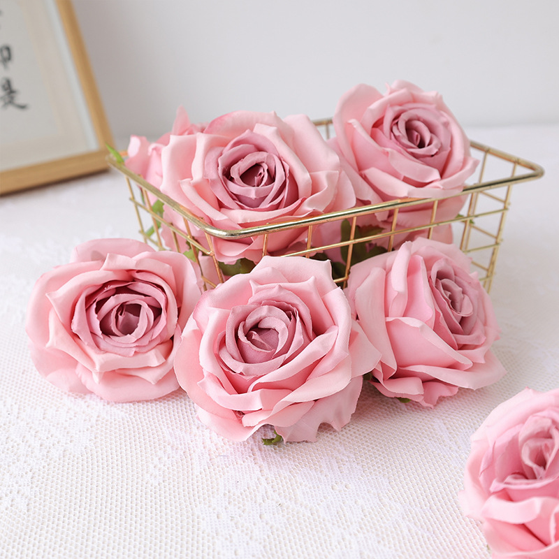 Florist Supply Bulk - 25pcs 10CM Artificial Rose Flowers Heads