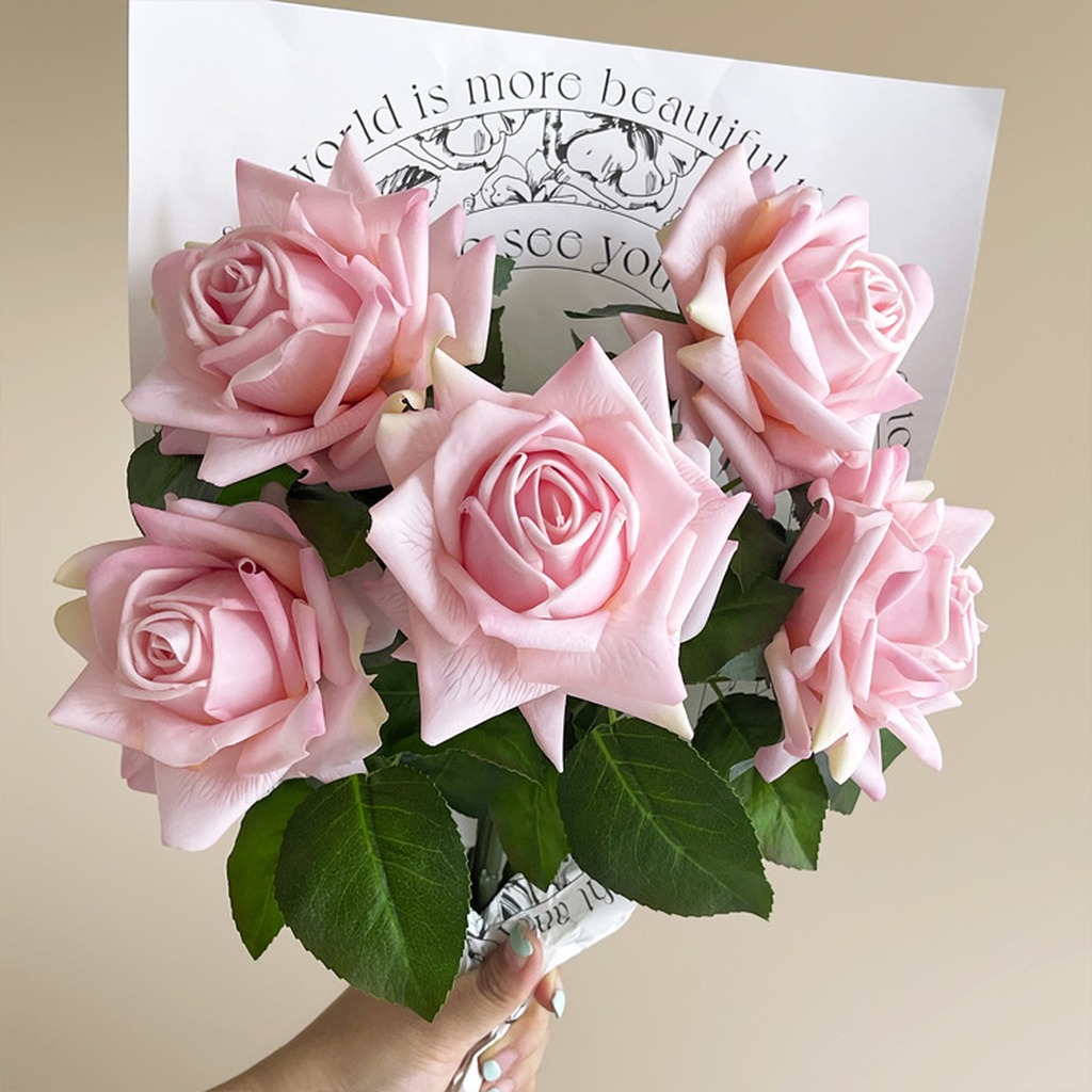 Realistic Rose Vivid Natural L - Florist Supply Bulk ulasan dan harga