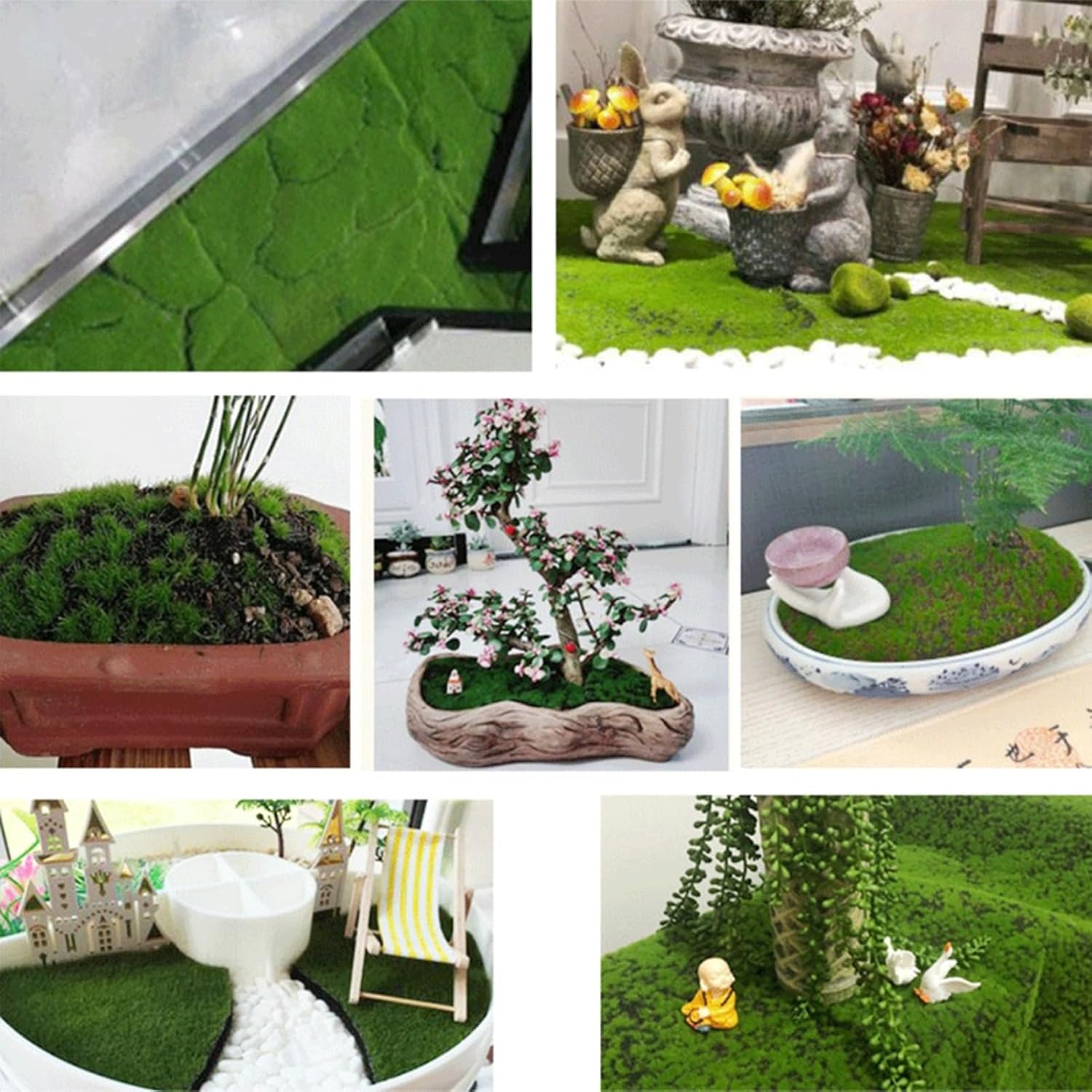 Artificial Moss Mat Fake Grass - Preserved Moss Sheet ulasan dan harga