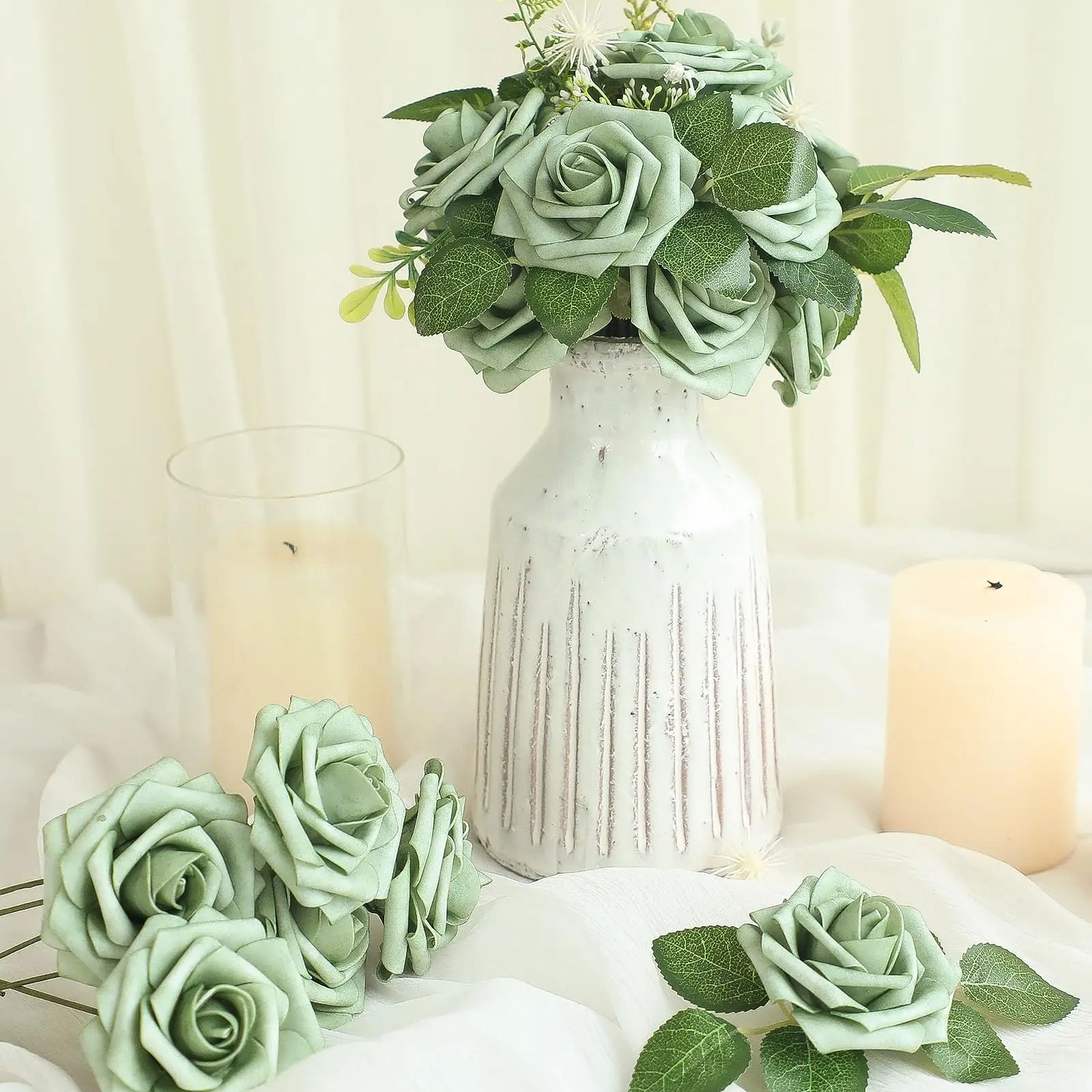 Artificial Flowers 25pcs Real  - Florist Supply Bulk ulasan dan harga