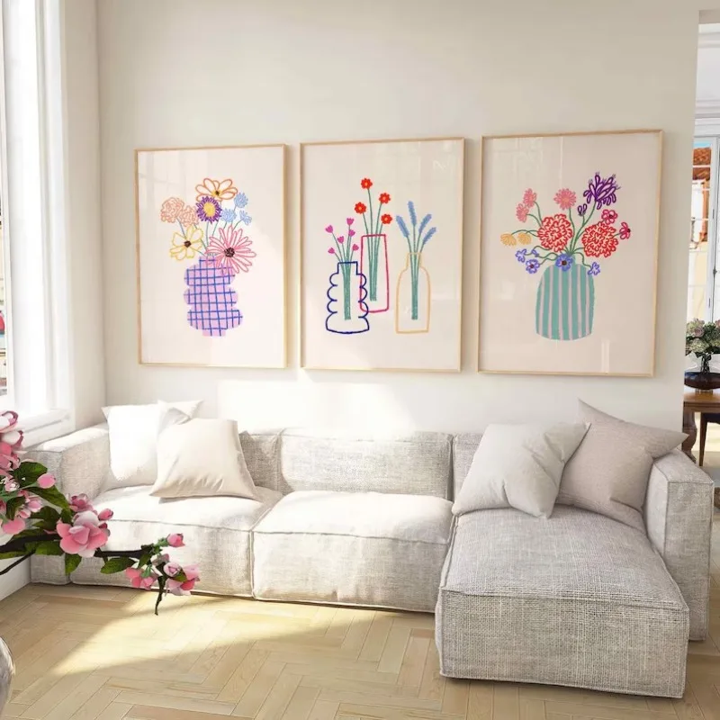 1pc frameless Canvas Painting  - Florist Supply Vases ulasan dan harga