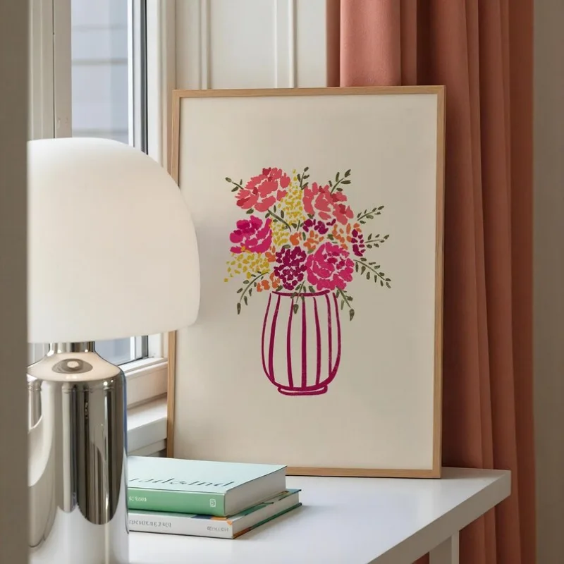 1pc frameless Canvas Painting  - Florist Supply Vases ulasan dan harga