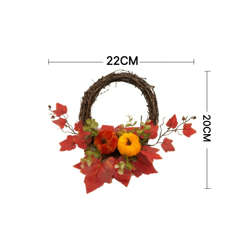 1pc Autumn Faux Red Maple Leaf - Eucalyptus Preserved ulasan dan harga