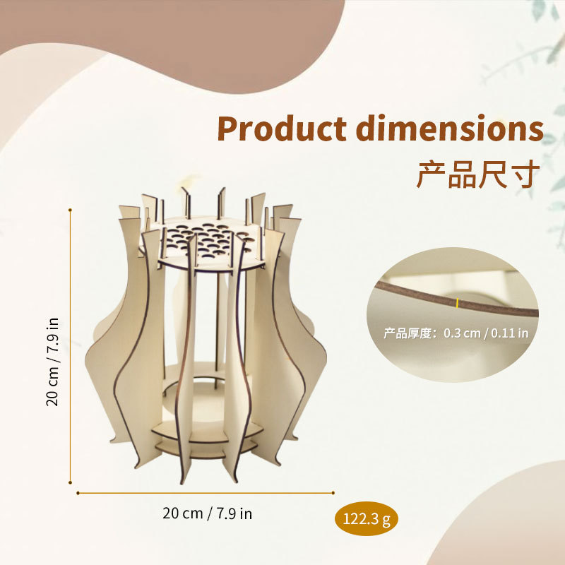 Wooden Puzzle Vase For Bouquet - Florist Supply Vases ulasan dan harga