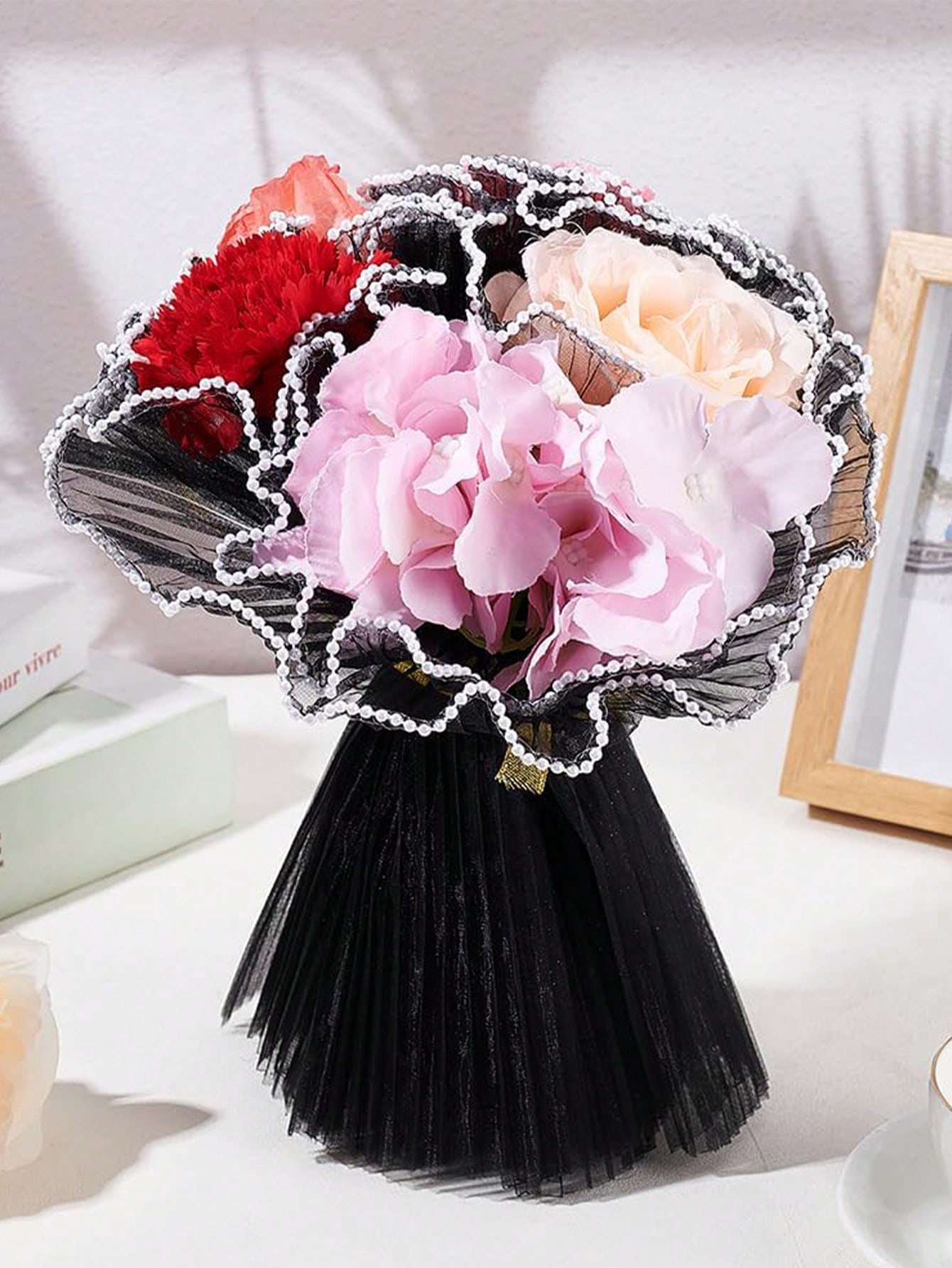 4Yards Faux Pearl Edge Flower  - Florist Flower Supply ulasan dan harga