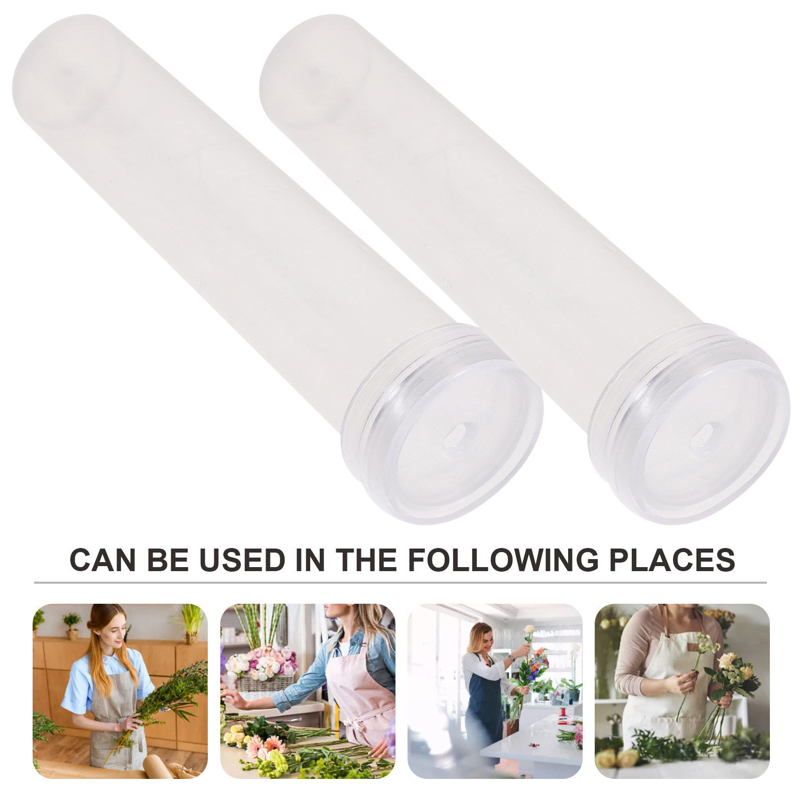 100Pcs Plastic Flower Water Tu - Florist Flower Supply ulasan dan harga