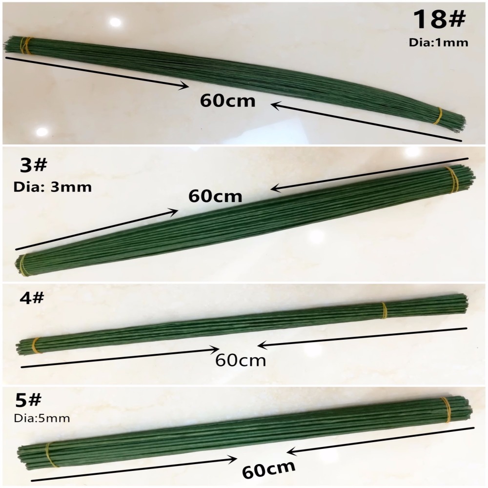 1mm 2/3/4/5mm 40/60cm Dark Gre - Florist Supply Bulk ulasan dan harga