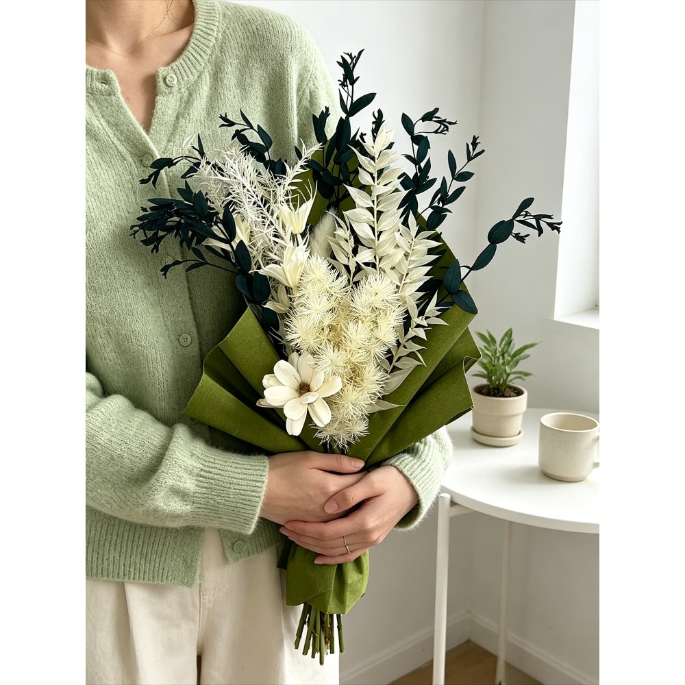 Preserved Dried Flower Bouquet - Eucalyptus Preserved ulasan dan harga